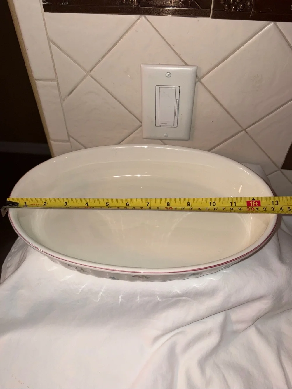 Vtg Villeroy & Boch 13” Petite Fleur Oval Baking dish Floral Casserole